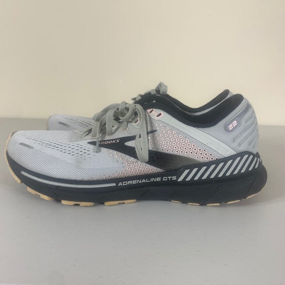 Brooks Shoes - Brooks Adrenaline GTS 22 White and Black Athletic Shoes